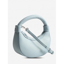 Women's Fashion Daily Solid Color Top Handle Crescent Half Moon Shoulder Crossbody Bag