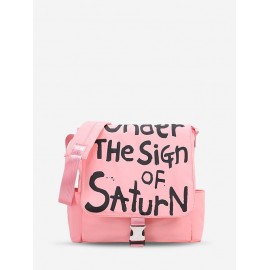 Women's Streetwear Graffiti Letters High Capacity Crossbody Message Bag