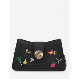 Floral Butterfly Embroidery Crossbody Bag