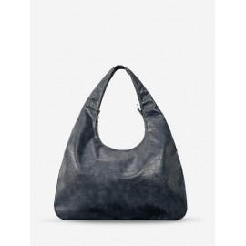 Women's Casual Solid Color Embossed Dumpling Tote Bag