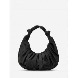 Ruched Knot Half Moon Shoulder Bag