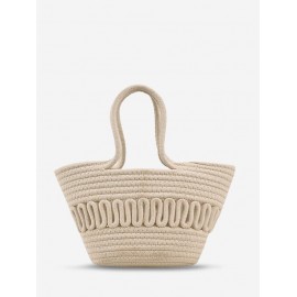 Vacation Beach Colorful Textured Woven Design Tote Bag